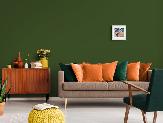 "Ajatuksia" taidejuliste kokonaisuudessaan - mietteissään oleva henkilö, värikäs ja harmoninen maalaus. Rajoitettu painos 100kpl, toiveikas tunnelma.