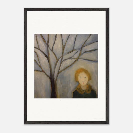 Melankolinen korkealaatuinen taidejuliste kehystettynä 50 x 70 cm - HannaartByHanna ©